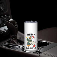 Merry F Caw F Goose Skinny Tumbler Funny Christmas Gift - Wonder Print Shop