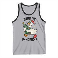 Merry F Caw F Goose Tank Top Funny Christmas Gift - Wonder Print Shop