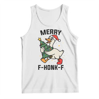 Merry F Caw F Goose Tank Top Funny Christmas Gift - Wonder Print Shop