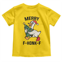 Merry F Caw F Goose Toddler T Shirt Funny Christmas Gift - Wonder Print Shop