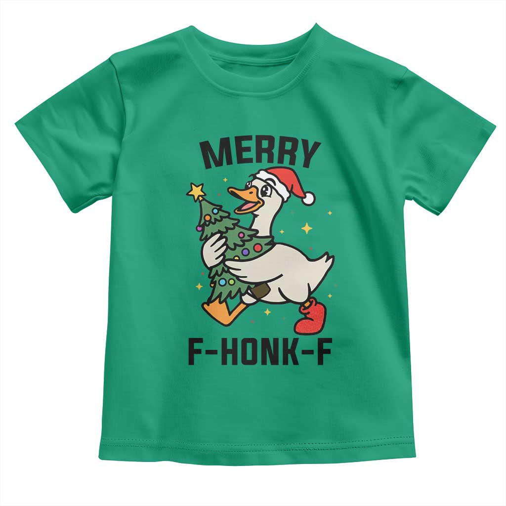 Merry F Caw F Goose Toddler T Shirt Funny Christmas Gift - Wonder Print Shop