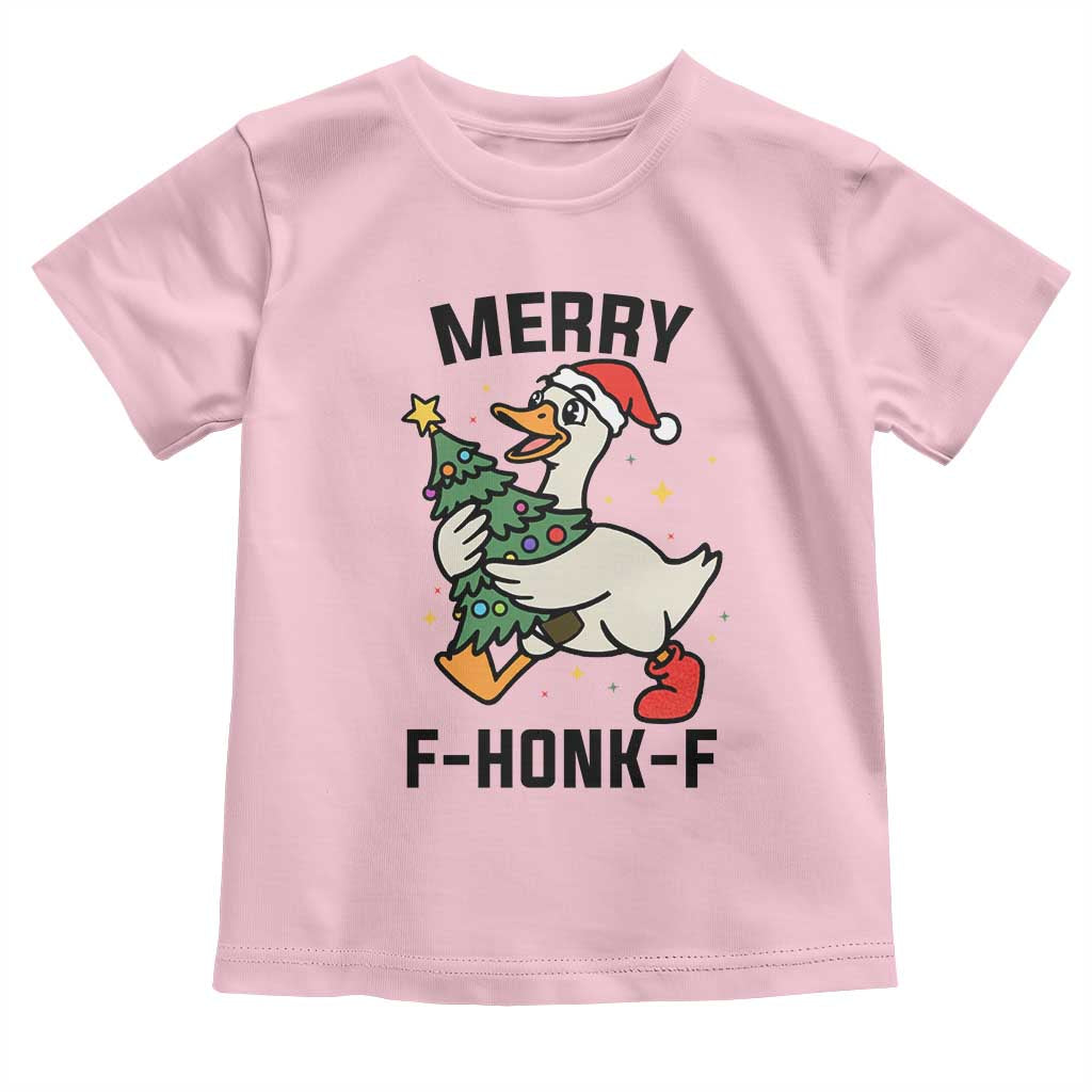 Merry F Caw F Goose Toddler T Shirt Funny Christmas Gift - Wonder Print Shop