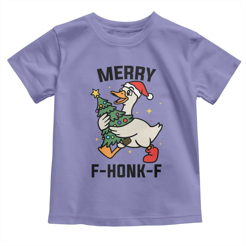 Merry F Caw F Goose Toddler T Shirt Funny Christmas Gift - Wonder Print Shop