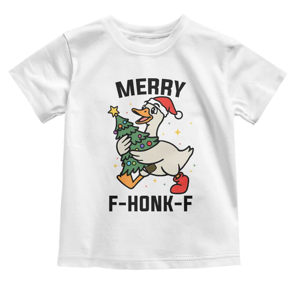 Merry F Caw F Goose Toddler T Shirt Funny Christmas Gift - Wonder Print Shop