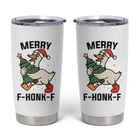 Merry F Caw F Goose Tumbler Cup Funny Christmas Gift - Wonder Print Shop