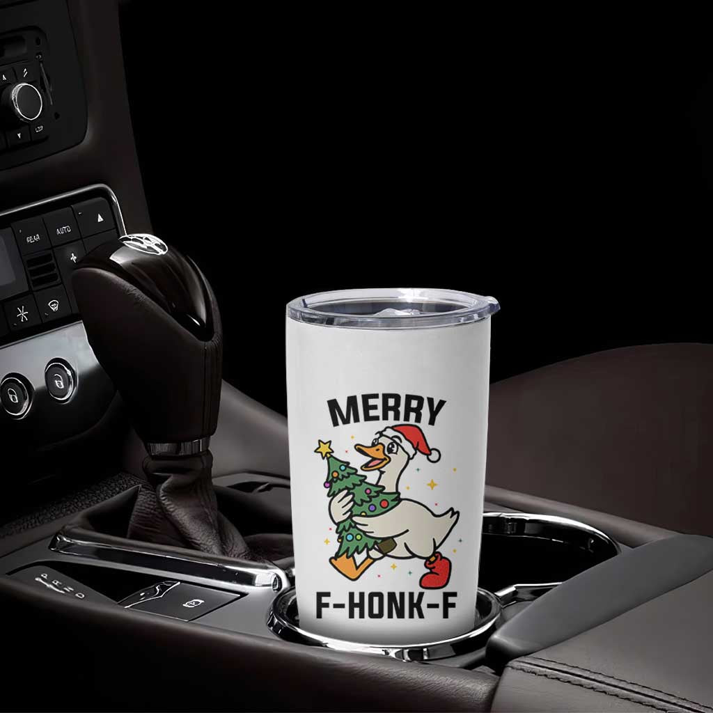Merry F Caw F Goose Tumbler Cup Funny Christmas Gift - Wonder Print Shop