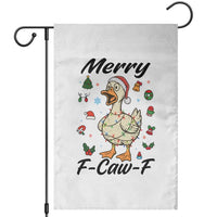 Merry F Caw F Goose Garden Flag Funny Rebellious Christmas Gift - Wonder Print Shop