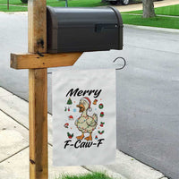 Merry F Caw F Goose Garden Flag Funny Rebellious Christmas Gift - Wonder Print Shop