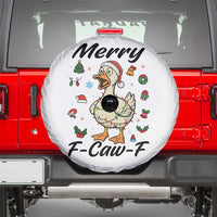 Merry F Caw F Goose Spare Tire Cover Funny Rebellious Christmas Gift - Wonder Print Shop