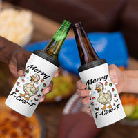 Merry F Caw F Goose 4 in 1 Can Cooler Tumbler Funny Rebellious Christmas Gift - Wonder Print Shop