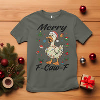 Merry F Caw F Goose T Shirt Funny Rebellious Christmas Gift - Wonder Print Shop