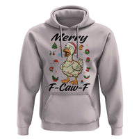 Merry F Caw F Goose Hoodie Funny Rebellious Christmas Gift - Wonder Print Shop