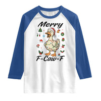 Merry F Caw F Goose Raglan Shirt Funny Rebellious Christmas Gift - Wonder Print Shop