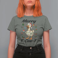 Merry F Caw F Goose T Shirt For Women Funny Rebellious Christmas Gift - Wonder Print Shop