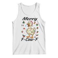 Merry F Caw F Goose Tank Top Funny Rebellious Christmas Gift - Wonder Print Shop