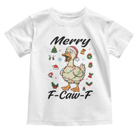 Merry F Caw F Goose Toddler T Shirt Funny Rebellious Christmas Gift - Wonder Print Shop
