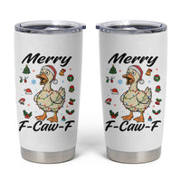 Merry F Caw F Goose Tumbler Cup Funny Rebellious Christmas Gift - Wonder Print Shop