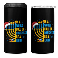 Christmas Hanukkah Interfaith Family Gift 4 in 1 Can Cooler Tumbler In A World Full Of Darkness Be A Light - Wonder Print Shop