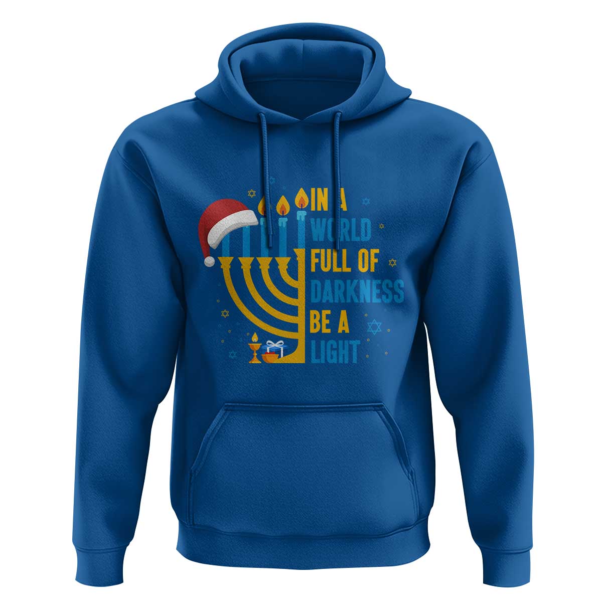 Christmas Hanukkah Interfaith Family Gift Hoodie In A World Full Of Darkness Be A Light - Wonder Print Shop