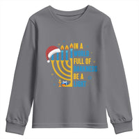 Christmas Hanukkah Interfaith Family Gift Youth Sweatshirt In A World Full Of Darkness Be A Light - Wonder Print Shop