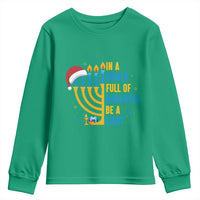 Christmas Hanukkah Interfaith Family Gift Youth Sweatshirt In A World Full Of Darkness Be A Light - Wonder Print Shop