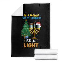 Be A Light Christmas Hanukkah Throw Blanket Interfaith Family Gift - Wonder Print Shop