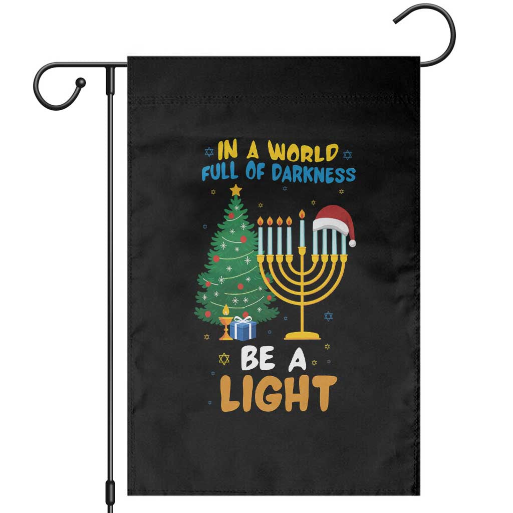 Be A Light Christmas Hanukkah Garden Flag Interfaith Family Gift - Wonder Print Shop