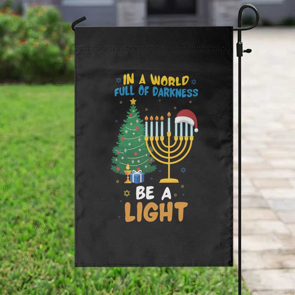Be A Light Christmas Hanukkah Garden Flag Interfaith Family Gift - Wonder Print Shop