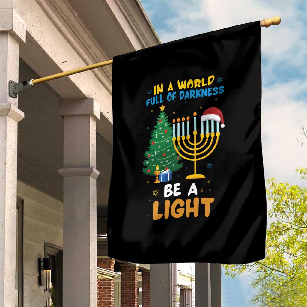 Be A Light Christmas Hanukkah Garden Flag Interfaith Family Gift - Wonder Print Shop