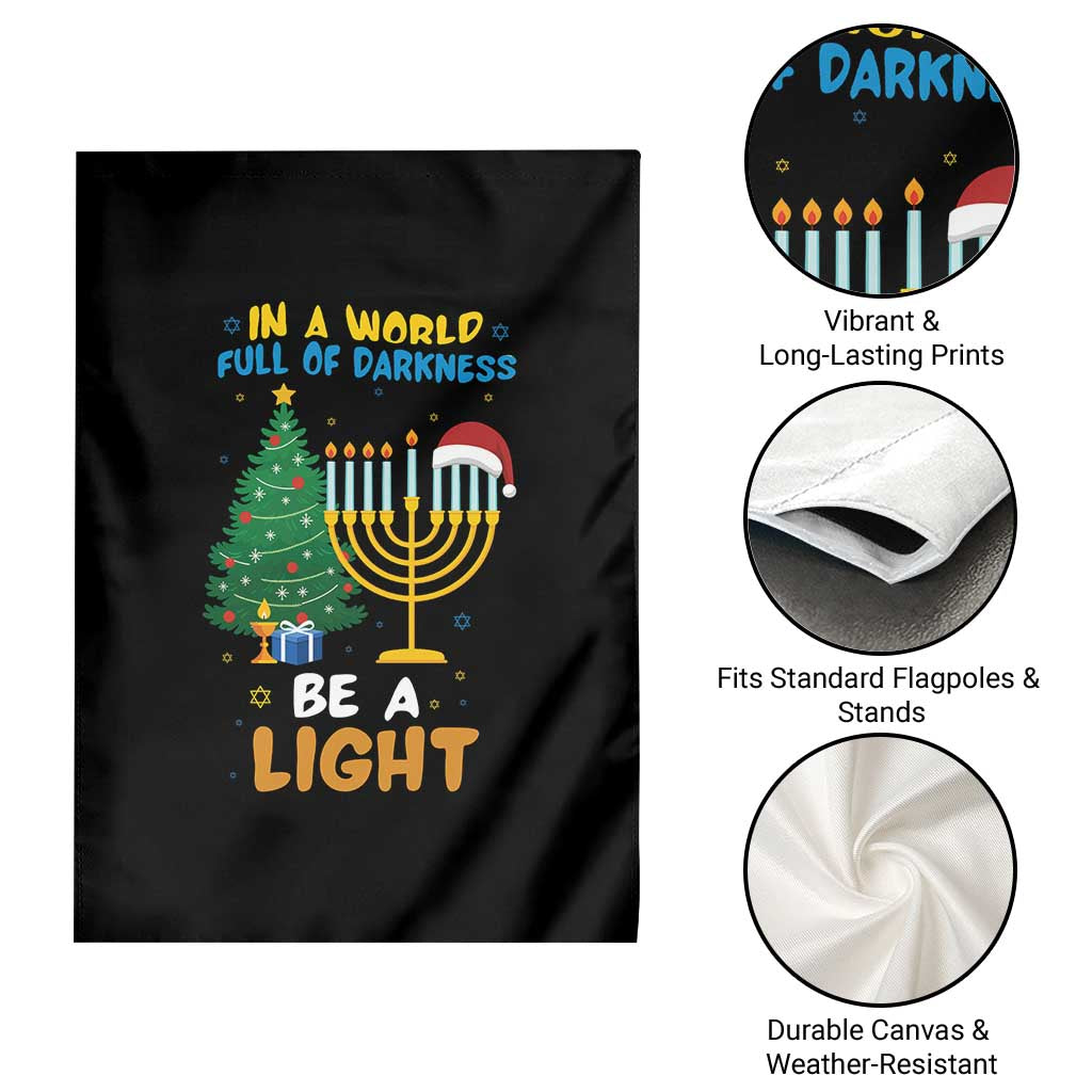 Be A Light Christmas Hanukkah Garden Flag Interfaith Family Gift - Wonder Print Shop