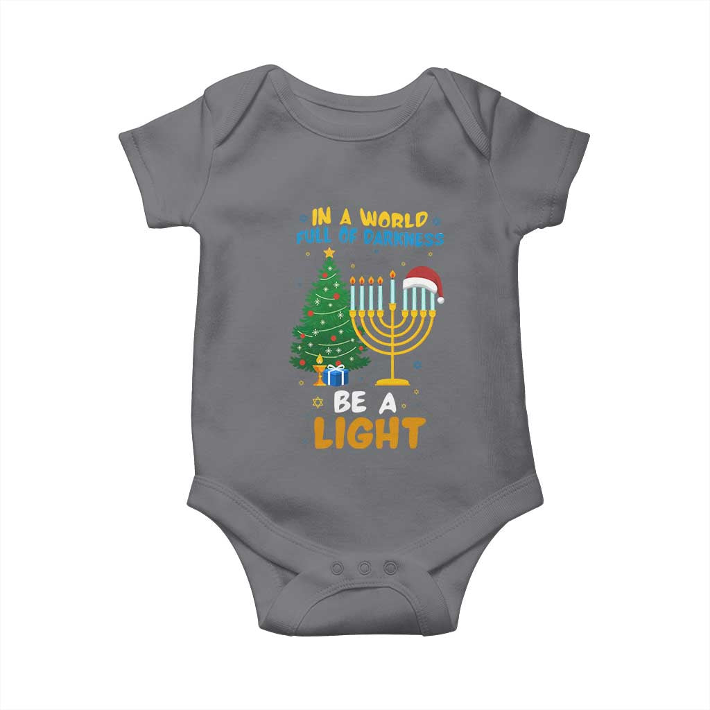 Be A Light Christmas Hanukkah Baby Onesie Interfaith Family Gift - Wonder Print Shop