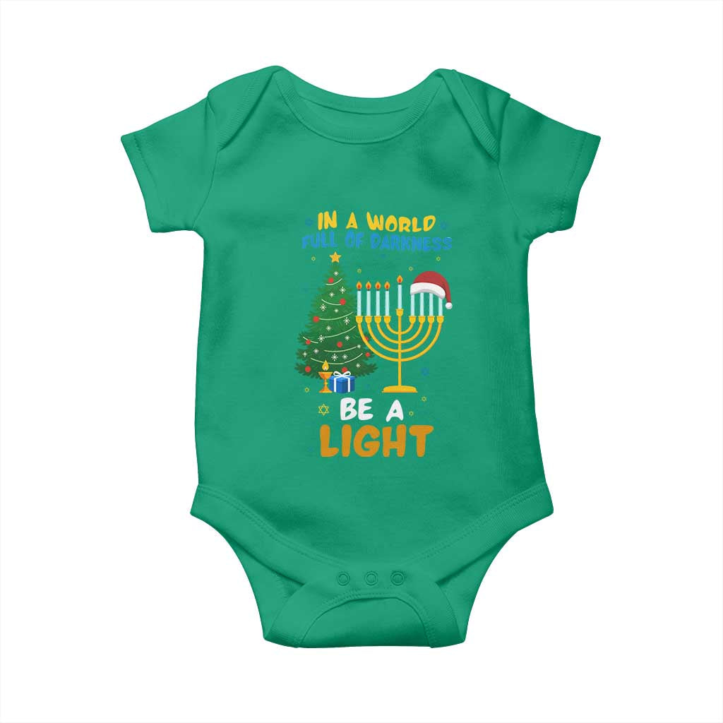 Be A Light Christmas Hanukkah Baby Onesie Interfaith Family Gift - Wonder Print Shop