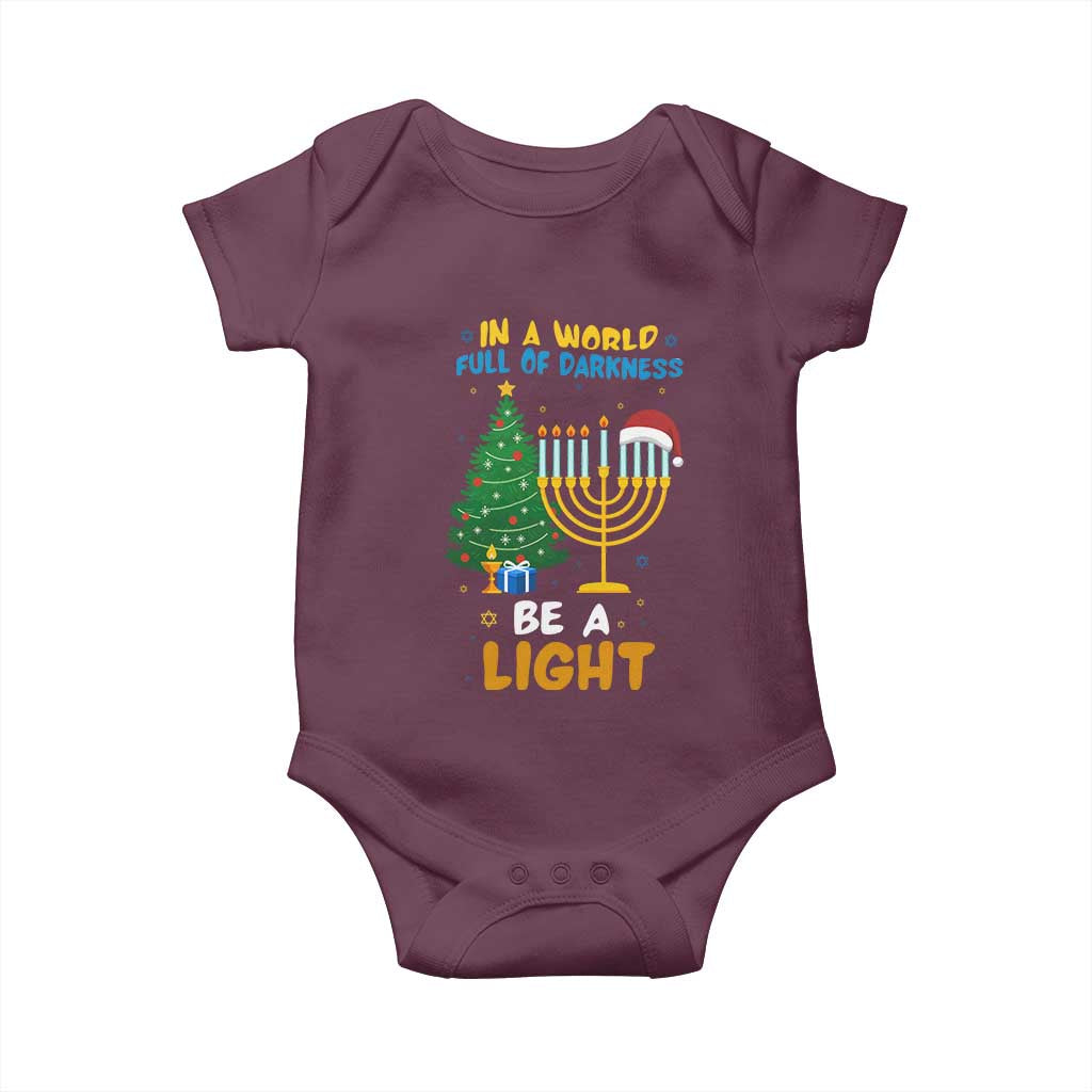 Be A Light Christmas Hanukkah Baby Onesie Interfaith Family Gift - Wonder Print Shop