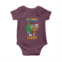 Be A Light Christmas Hanukkah Baby Onesie Interfaith Family Gift - Wonder Print Shop