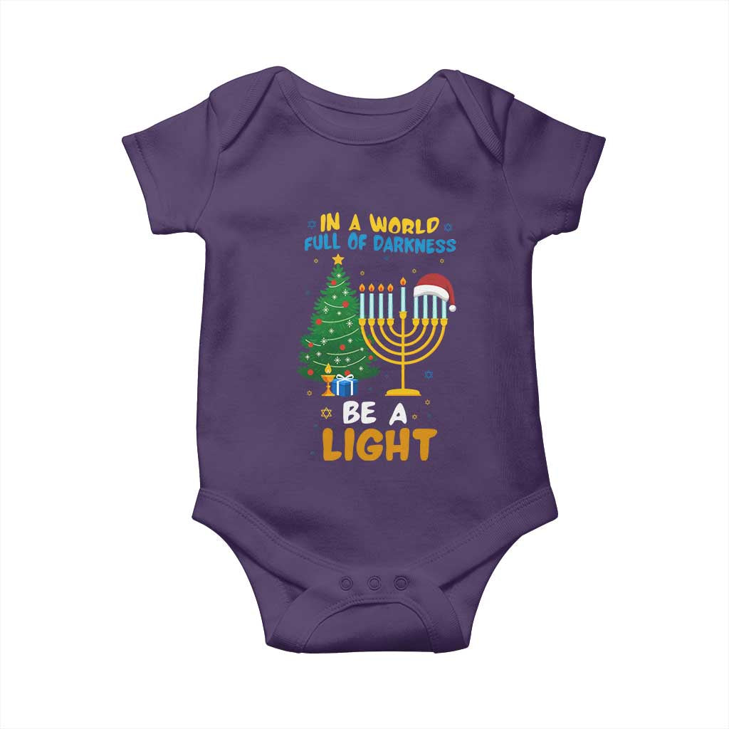 Be A Light Christmas Hanukkah Baby Onesie Interfaith Family Gift - Wonder Print Shop