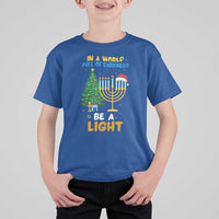 Be A Light Christmas Hanukkah T Shirt For Kid Interfaith Family Gift - Wonder Print Shop
