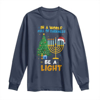 Be A Light Christmas Hanukkah Long Sleeve Shirt Interfaith Family Gift - Wonder Print Shop