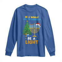 Be A Light Christmas Hanukkah Long Sleeve Shirt Interfaith Family Gift - Wonder Print Shop