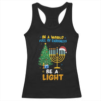Be A Light Christmas Hanukkah Racerback Tank Top Interfaith Family Gift - Wonder Print Shop