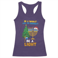 Be A Light Christmas Hanukkah Racerback Tank Top Interfaith Family Gift - Wonder Print Shop