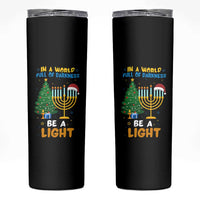 Be A Light Christmas Hanukkah Skinny Tumbler Interfaith Family Gift - Wonder Print Shop