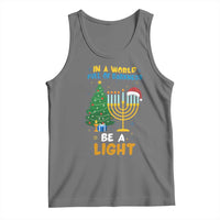 Be A Light Christmas Hanukkah Tank Top Interfaith Family Gift - Wonder Print Shop