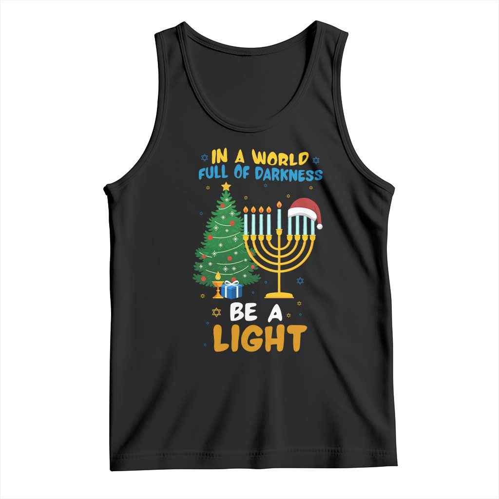 Be A Light Christmas Hanukkah Tank Top Interfaith Family Gift - Wonder Print Shop