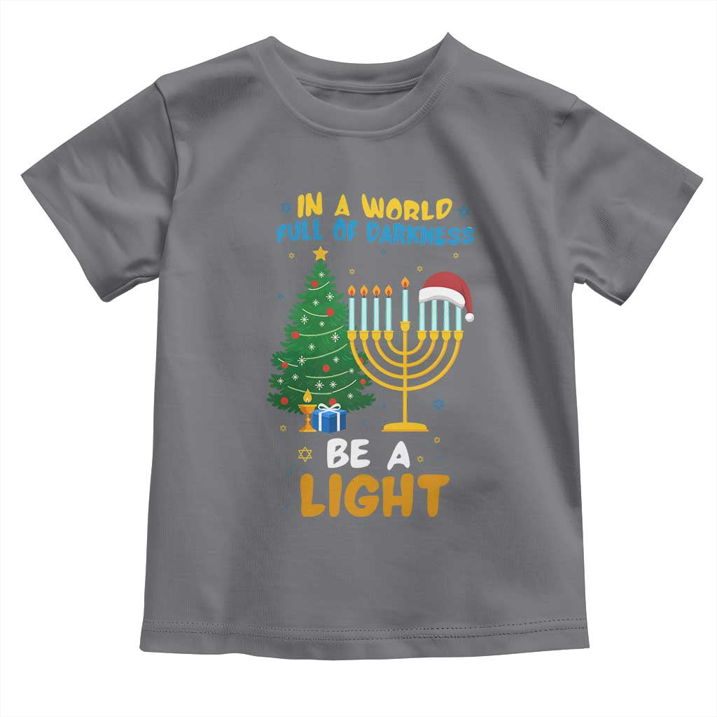 Be A Light Christmas Hanukkah Toddler T Shirt Interfaith Family Gift - Wonder Print Shop