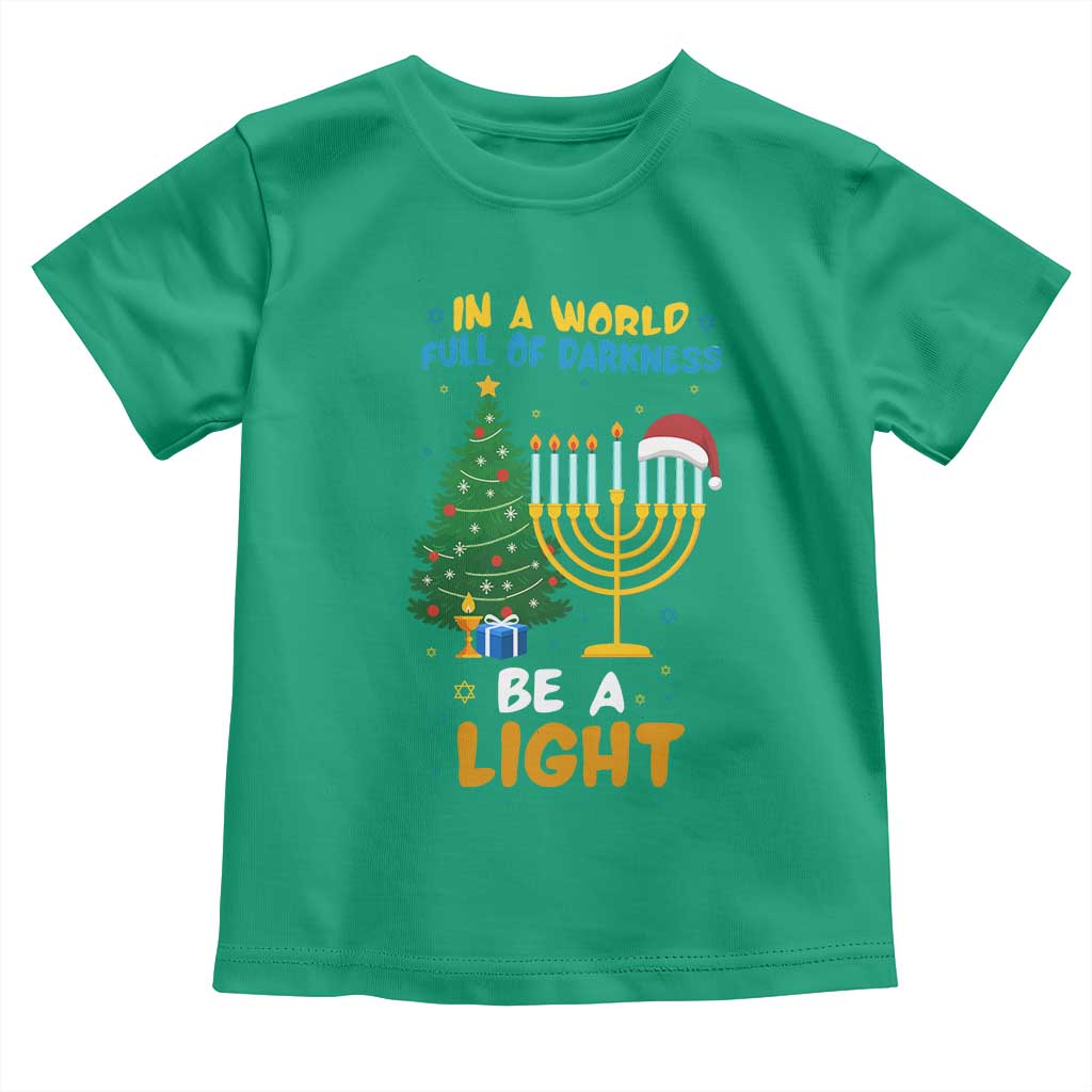 Be A Light Christmas Hanukkah Toddler T Shirt Interfaith Family Gift - Wonder Print Shop