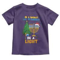 Be A Light Christmas Hanukkah Toddler T Shirt Interfaith Family Gift - Wonder Print Shop