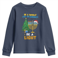 Be A Light Christmas Hanukkah Youth Sweatshirt Interfaith Family Gift - Wonder Print Shop