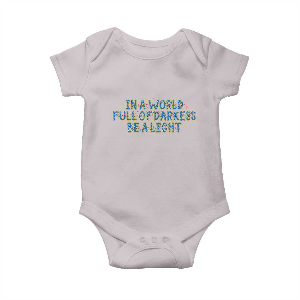 In A World Full Of Darkness Be A Light Baby Onesie Christmas Quote Gift - Wonder Print Shop