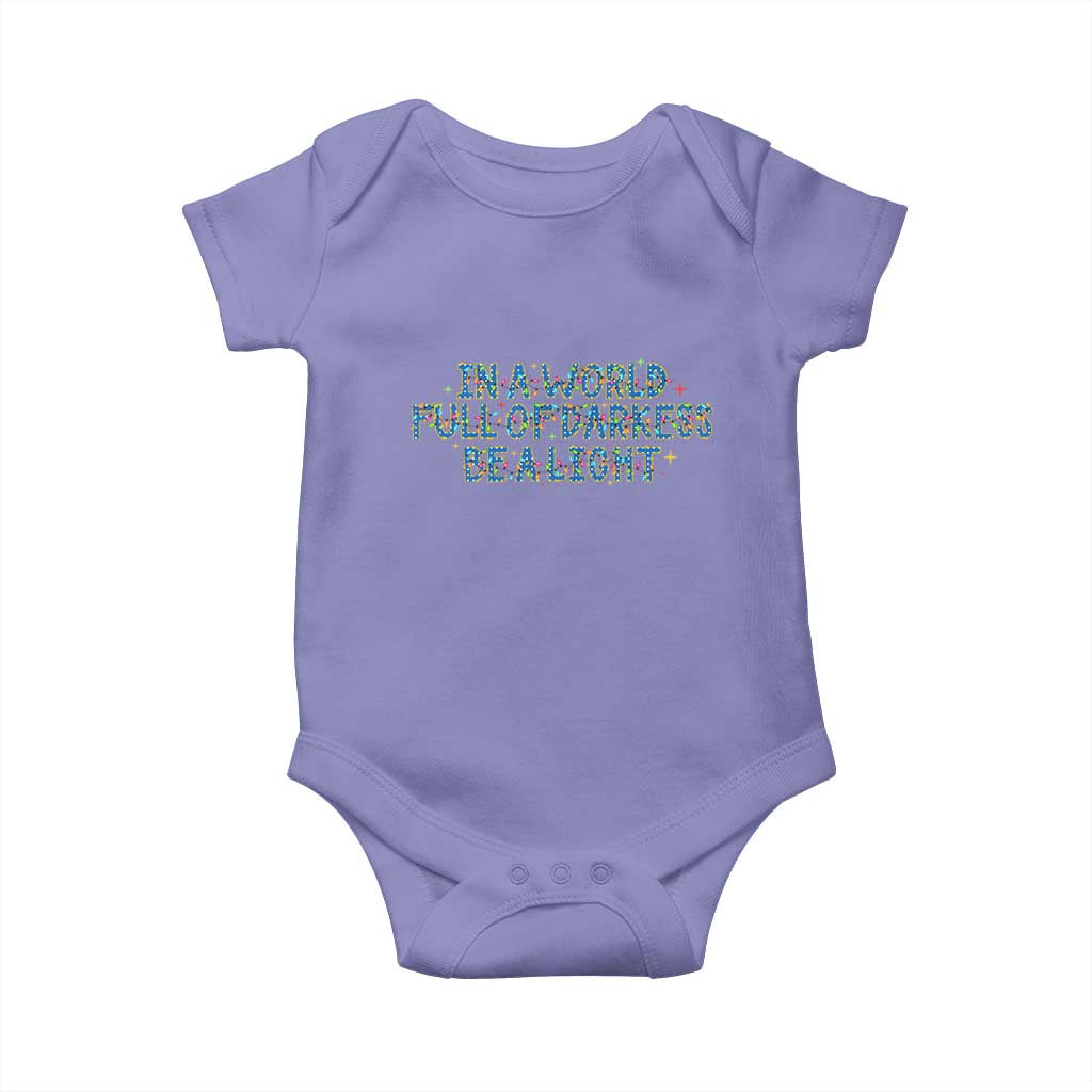 In A World Full Of Darkness Be A Light Baby Onesie Christmas Quote Gift - Wonder Print Shop
