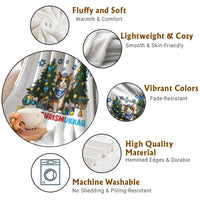 Happy Chrismukkah Throw Blanket Funny Christmas Hanukkah Cat Lover Gift - Wonder Print Shop